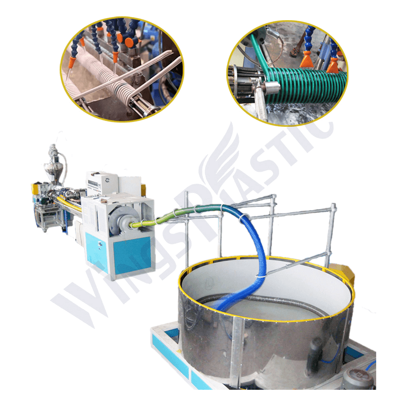 Máquina para fabricar mangueras de tubo de succión reforzadas con espiral de PVC de plástico